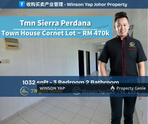 Town House Corner Lot Jalan Sierra Perdana No Furniture Freehold