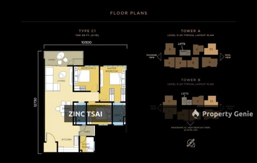Twin Residences {Save RM 55,000} 6~8 mins drive to LRT IOI Puchong Jaya