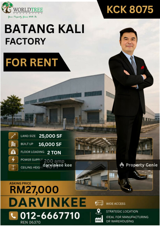 BATANG KALI FACTORY FOR RENT
