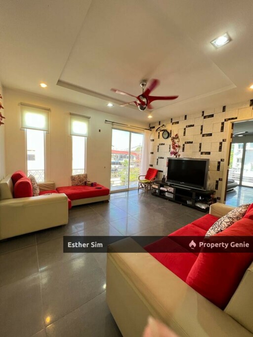 Renovated 3 Storey Corner House with Gated/Guarded Community Located in Raja Uda. Walking Distance to Markets, Banks and School.
