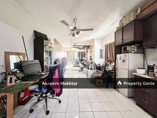 FREEHOLD, CORNER UNIT, FULLY FURNISHED & 1 PARKING | Pangsapuri Puri Aiyu Seksyen 22 Shah Alam