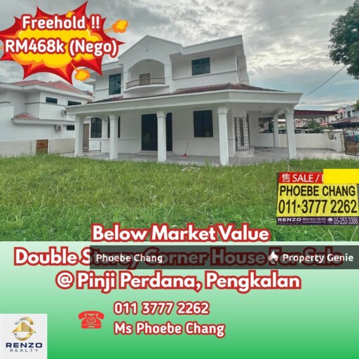 Pinji Perdana Ipoh Freehold Double Storey Corner House For Sale