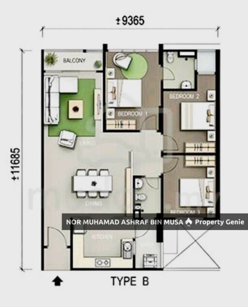Corner Unit Palm Garden Condo Bandar Tasek Mutiara Penag