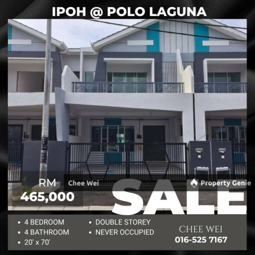 📍IPOH Polo Laguna Double Storey House For Sale