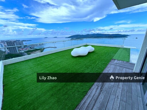 Exclusive Full Sea View Triplex Resort Penthouse For Sale, 3,701 Sf, Signal Hill, Kota Kinabalu City, Sabah.