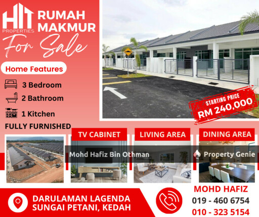 Fully Furnished At DARULAMAN Lagenda, SUNGAI PETANI KEDAH