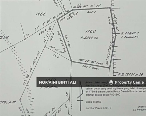 For Sale-Agriculture Land‼️  🏝GM1575, Lot 1760, Mukim Penor, Kg Semangat, Kuantan