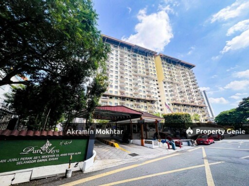 FREEHOLD, CORNER UNIT, FULLY FURNISHED & 1 PARKING | Pangsapuri Puri Aiyu Seksyen 22 Shah Alam