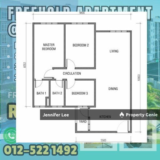 Freehold Apartment Near Sentral Mall, Casa Idaman, Klebang