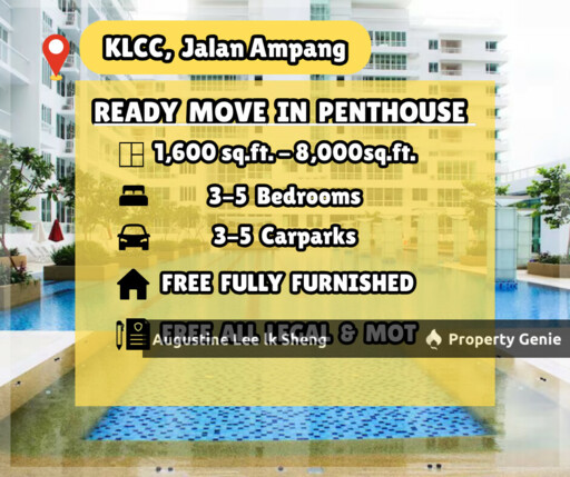 KLCC Jalan Ampang 🔥 1940 sq.ft 🏡4 Rooms 4 Baths 📍 Ready Move In 🚋 Near to LRT & MRT.