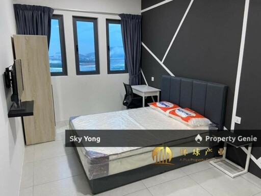 Meritus Residence Studio Unit Fully Renovation with Furniture Free Basic Utilities For Rent