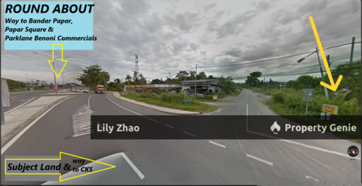 Papar Commercial Land for Rent, Road Side, Corner Lot 8,000 sqft, Papar Square, Papar, Sabah.