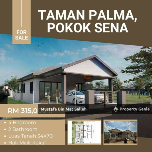 Taman Palma Single Storey Semi Detached House Berhampiran Kolej Islam Darul Ulum Pokok Sena Kedah