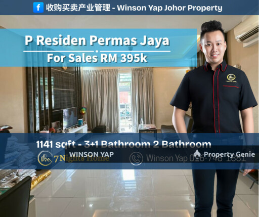 P'Residen Apartment Permas Jaya Below Market Value Fully Furnished