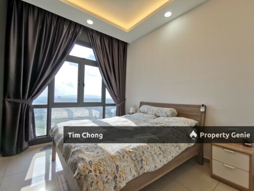 Taman Perling 8Scape周末假期房出租，高楼看下去就是菜园晚上夜景也超浪漫，齐全家具除了电视机，HomeStay风格，拉行李即可入住。