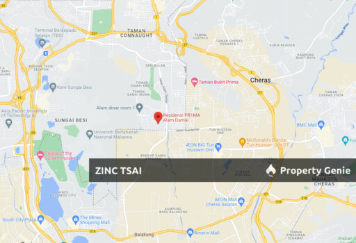 Residensi PR1MA Alam Damai Cheras Leasehold Apartment Auction | 3R2B | Save RM 106K | Only RM 224K
