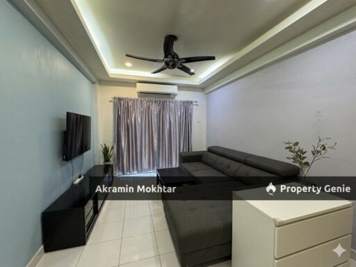 Renovated, Partially Furnished & 2 Covered Parking | Pangsapuri Damai Seksyen 25 Shah Alam, Level 4 with Lif