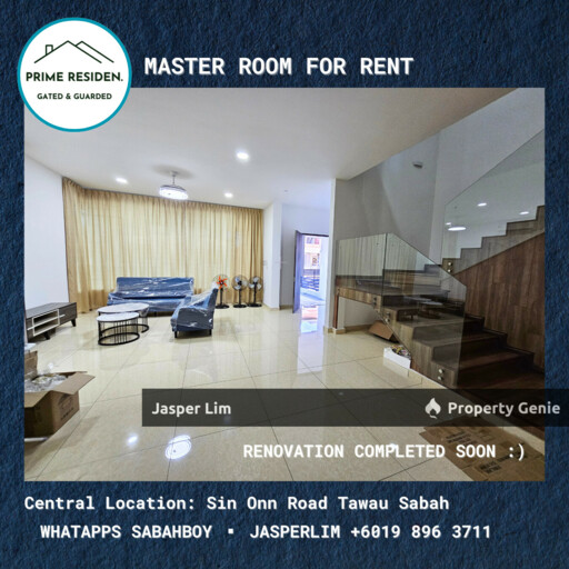 Master Room # Semi D Taman Prime Residen (Gated Guarded) Room Specialist Tawau