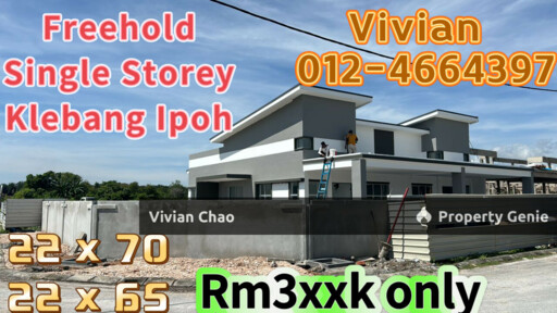 Affordable Freehold Single Storey House for Sale in Klebang, Ipoh