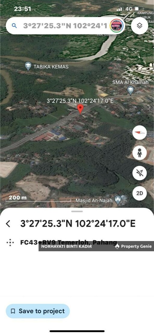 TANAH PERTANIAN 1.1 EKAR BATU 1, KG HAJI ALI, JALAN TEMERLOH - MENTAKAB