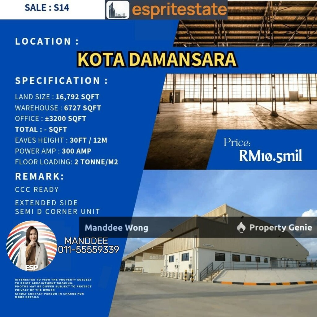 WTS/Kota Damansara/6727 SQFT/10.5 Mil