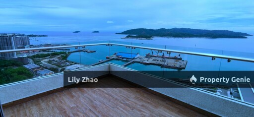 Exclusive Full Sea View Triplex Resort Penthouse For Sale, 3,701 Sf, Signal Hill, Kota Kinabalu City, Sabah.