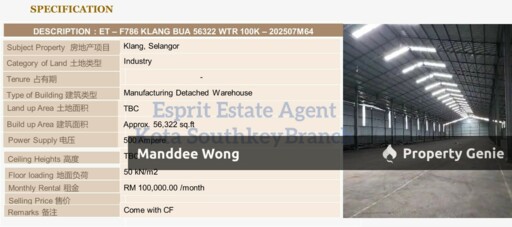 WTR/Klang/Detached/56,322 SQFT/100,000