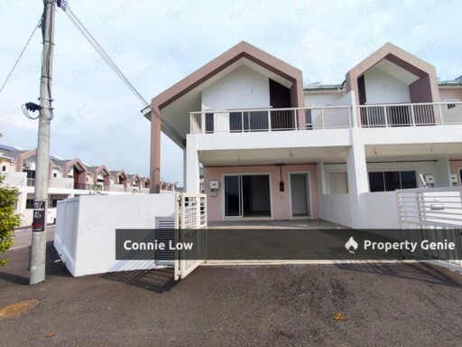 New & Completed Corner Double Storey Terrace house Guarded with free cabinets