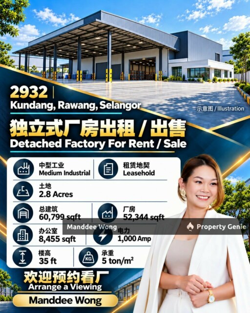 WTR/DETACHED FACTORY/60,799 SQFT/KUNDANG/RAWANG