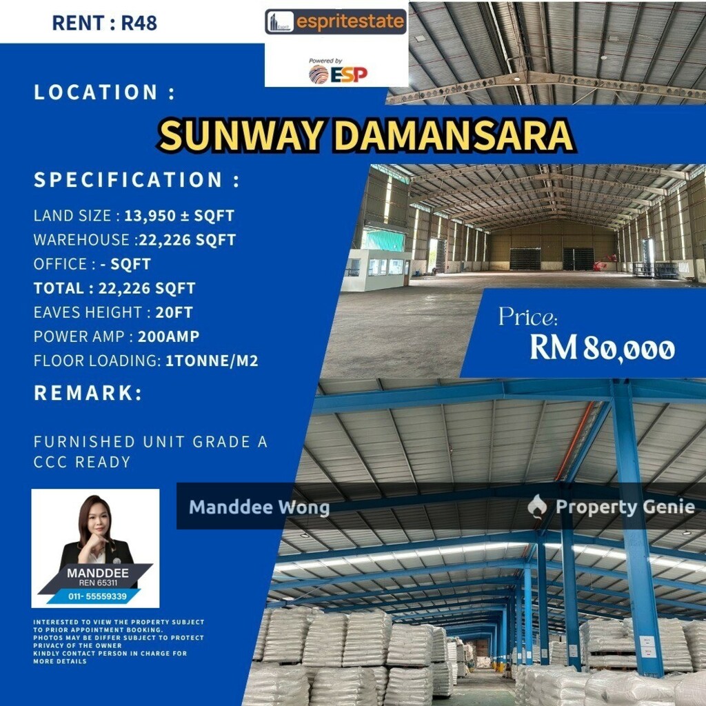 WTR/Sunway Damansara/22,226 Sqft/80K