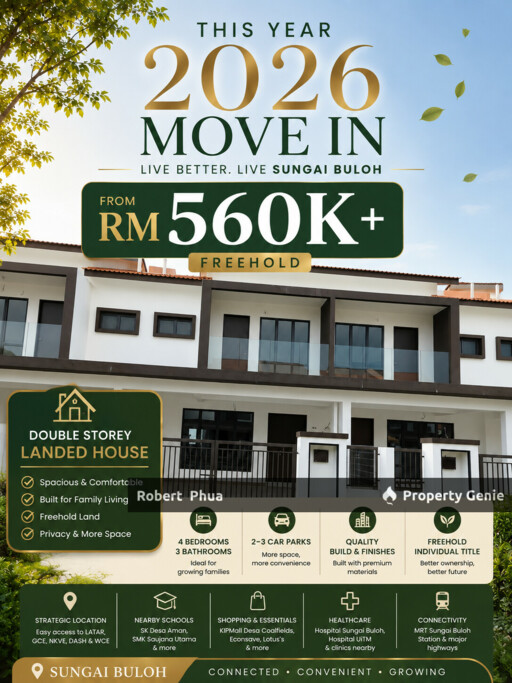 Sungai Buloh New Landed Project For Sale ! VP Early 2027! Below 600k Can Get!