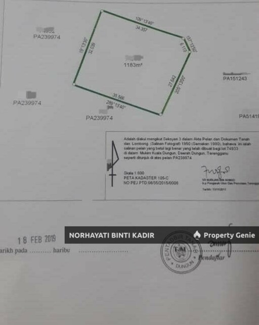 TANAH LOT BANGLO DI KG TEMIANG MUKIM KUALA DUNGUN BERDEKATAN PANTAI (SEAVIEW) UNTUK DIJUAL