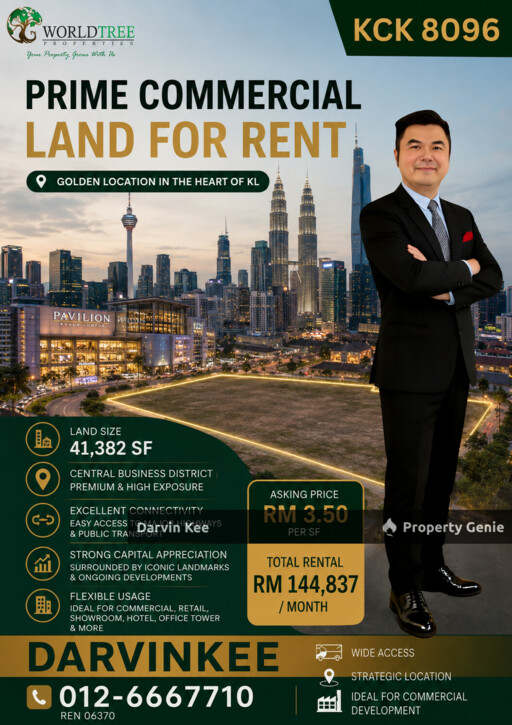 JALAN RAJA CHULAN COMMERCIAL LAND FOR RENT