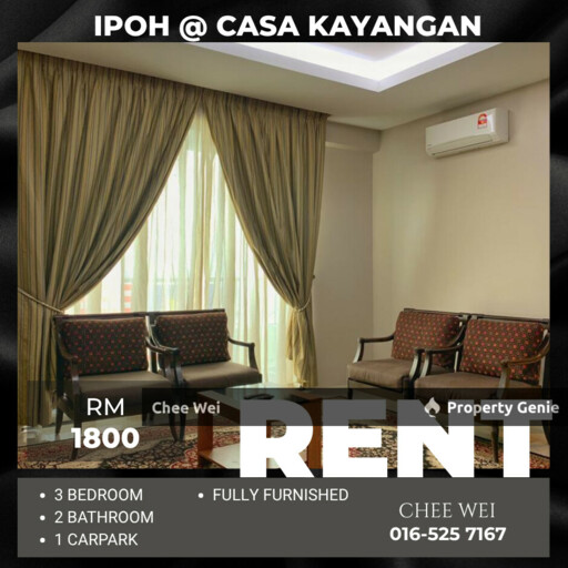 📍IPOH @ Casa Kayangan For Rent