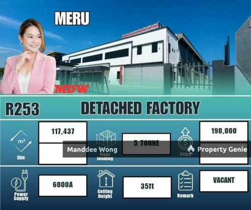 WTR/DETACHED FACTORY/117,437 SQFT/MERU/KLANG/SELANGOR