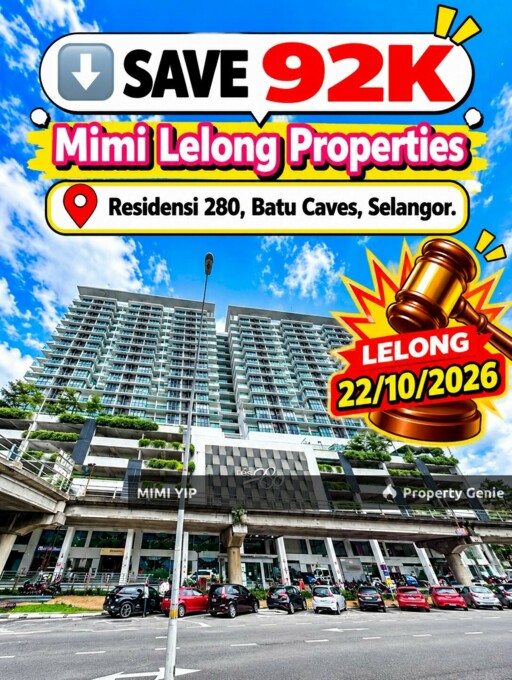 🛎️🔨 BANK LELONG 💲‼️ RESIDENSI 280, BATU CAVES ‼️