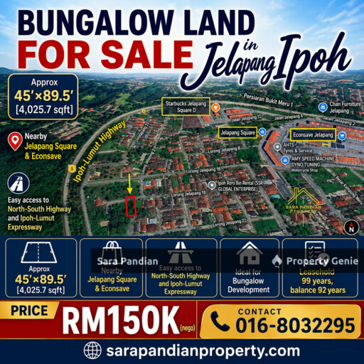 Bungalow Land for Sale Ipoh - Jelapang