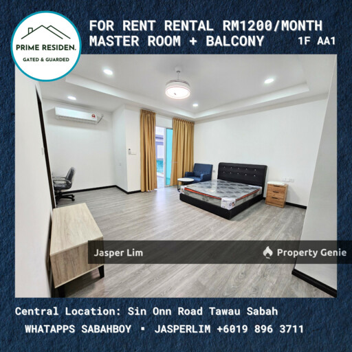 Master Room # Semi D Taman Prime Residen (Gated Guarded) Room Specialist Tawau