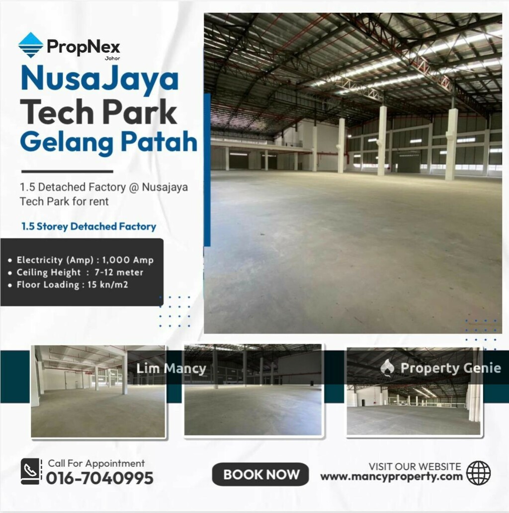 Nusajaya Tech Park Medium Industrial Factory For Rent