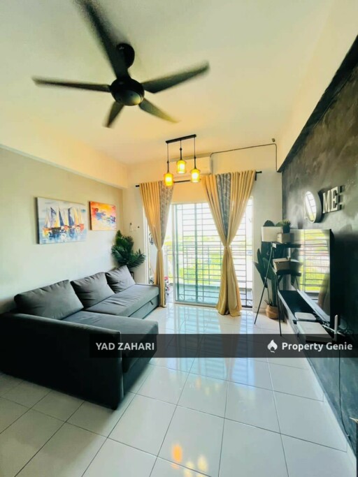 Pangsapuri Damai, Shah Alam | RM3350K - Below MV, Semi Furnished, Balcony Unblocking View & Facing Lake Sunset View