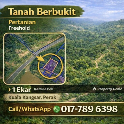 Tanah Bukit 1 Ekar For Sale ,Kuala Kangsar, Perak