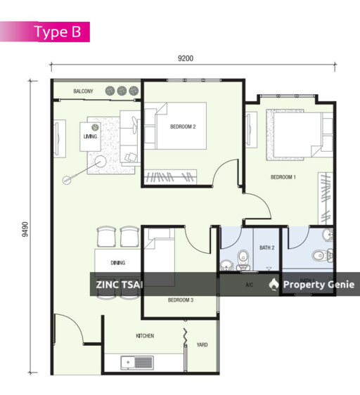 SkyAwani 2 {Save RM 30,000} 5 mins Drive to Kampung Batu MRT Station