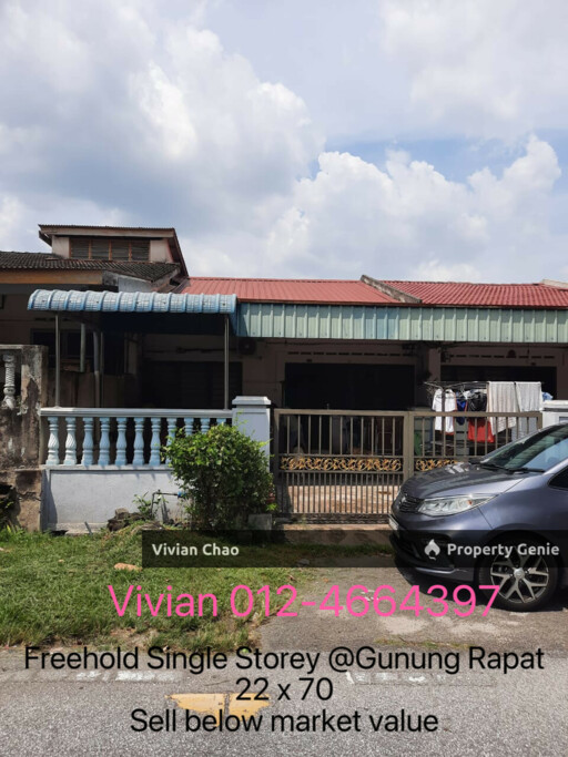 Freehold Single Storey terrace@ Gunung Rapat For Sa