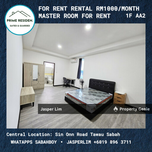 Master Room # Semi D Taman Prime Residen (Gated Guarded) Room Specialist Tawau