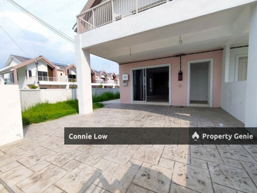New & Completed Corner Double Storey Terrace House Guarded with Free Cabinets