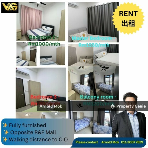 Fully Furnished Single Room @ Meldrum Heights, Johor Bahru