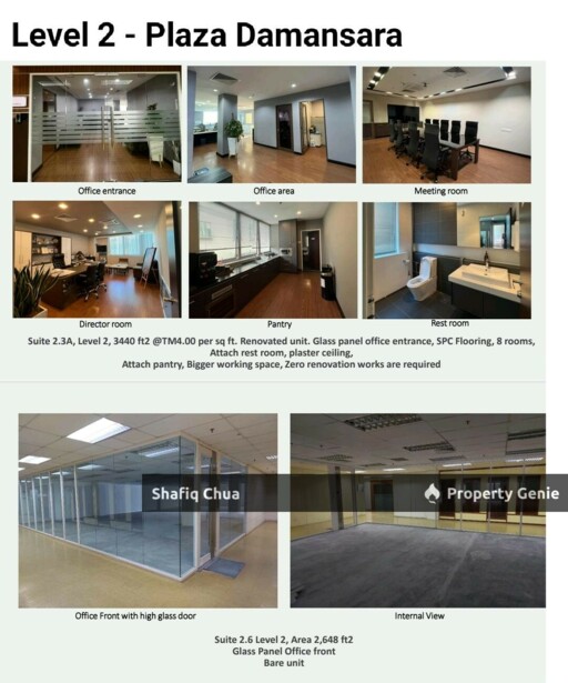Few Vacant Office Lot with Furnished or Bare Unit Plaza Damansara, Damansara Heights