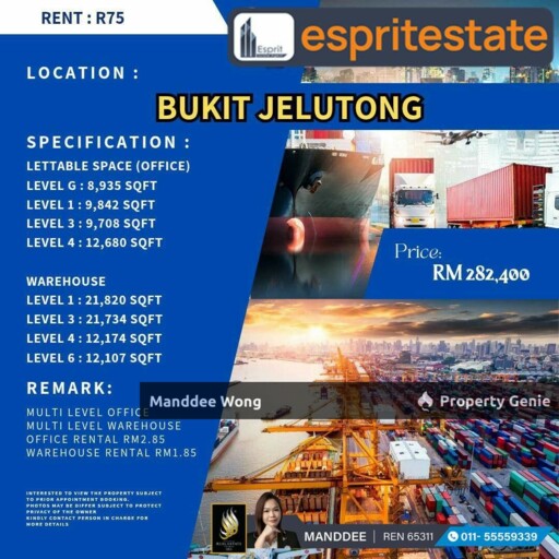 WTR/WAREHOUSE/FACTORY/20K SQFT/70K/BUKIT JELUTONG/SHAH ALAM