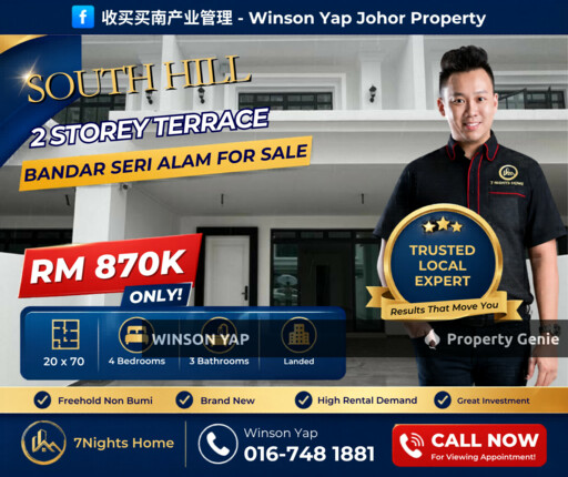 2 Storey Terrace House Bandar Seri Alam Masai Brand New G&G