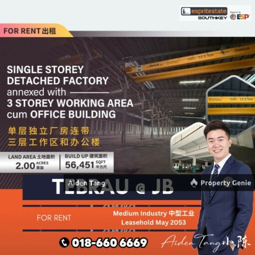 Tebrau Detached Factory Medium Industry